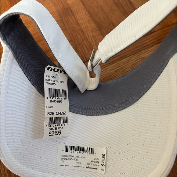 Adidas White and Pink Visor Hat - Picture 3 of 3